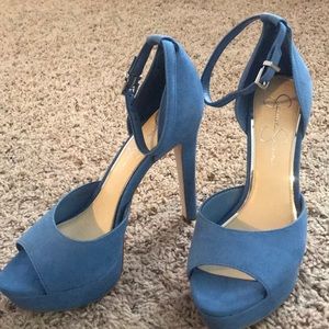 Spring blue Jessica Simpson heels